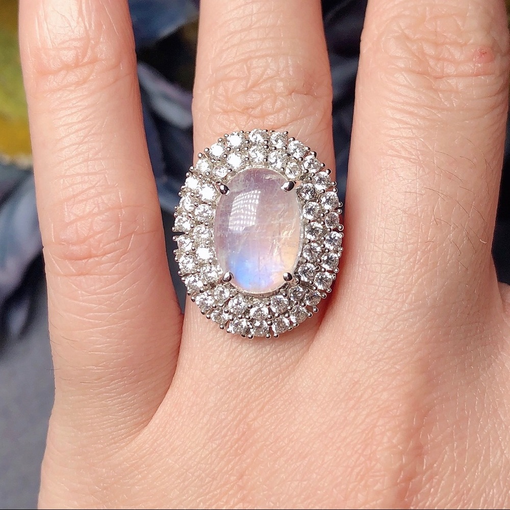 Clearancesterling Silver Moonstone Ring - image 1